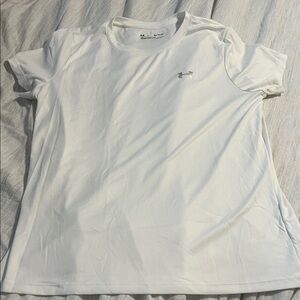 Under Armour White Crew Neck Performance Tee